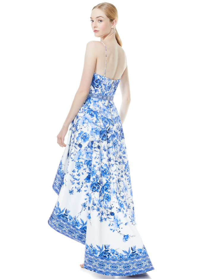 FLORENCE HIGH LOW GOWN - FORGET ME NOT MULTI image 2 - Alice And Olivia