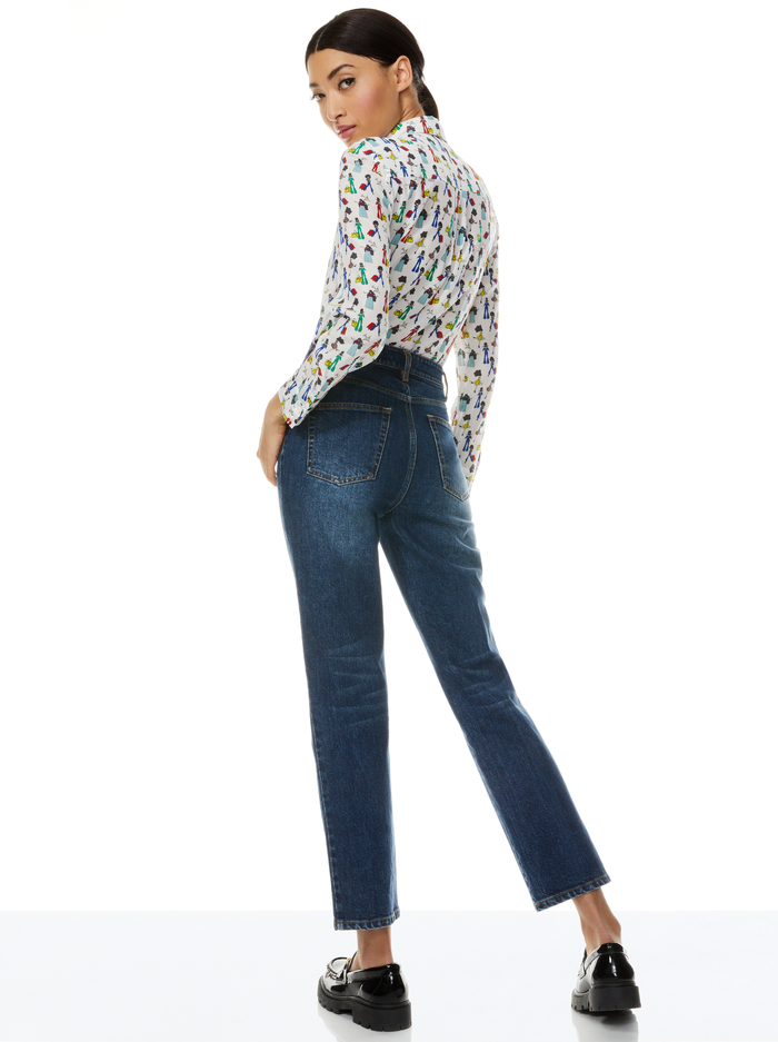 WILLA SILK BLOUSE - PASSPORT STACE image 1 - Alice And Olivia