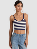 MAUDE STRIPED BRALETTE - INDIGO/SOFT WHITE