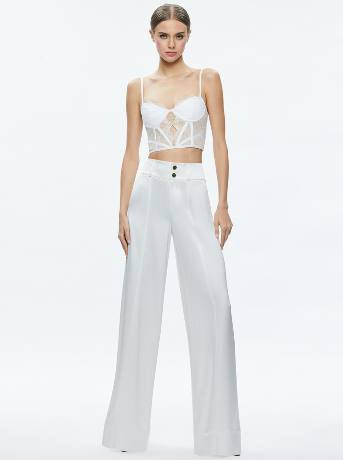 IZZY LACE BUSTIER TOP - OFF WHITE image 4 - Alice And Olivia
