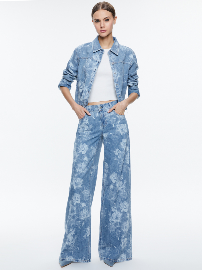 FINELY RAW HEM BUTTON DOWN + TRISH LOW RISE BAGGY JEAN - 