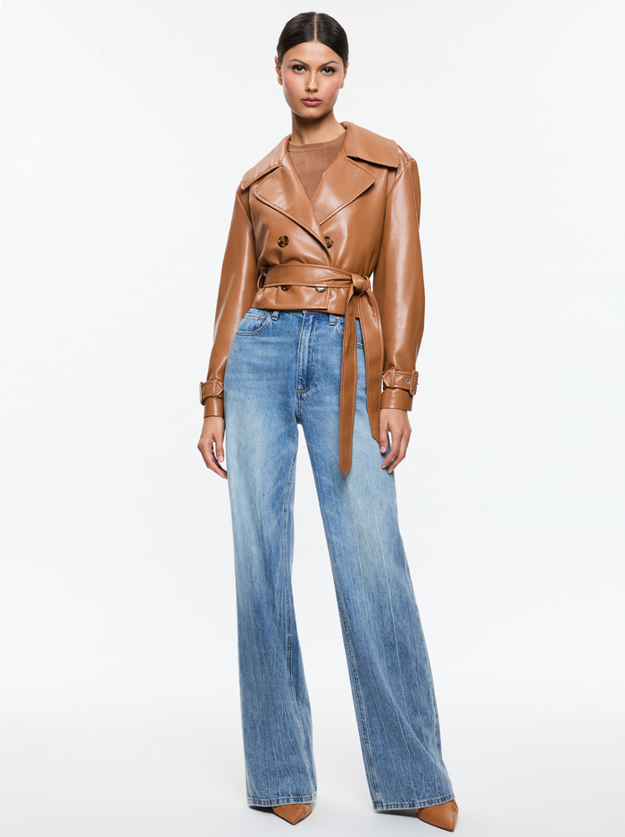 KEITH VEGAN TRENCH - CAMEL image 1 - Alice And Olivia