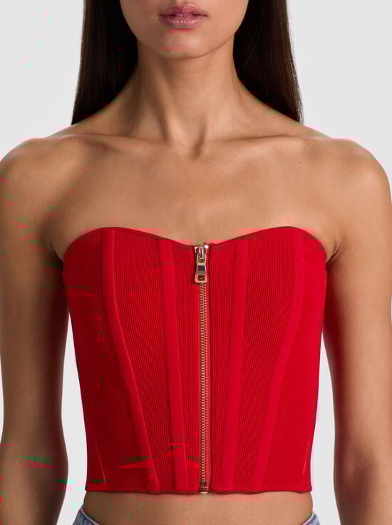 PERFECT RUBY-TASHA ZIP FRONT CORSET