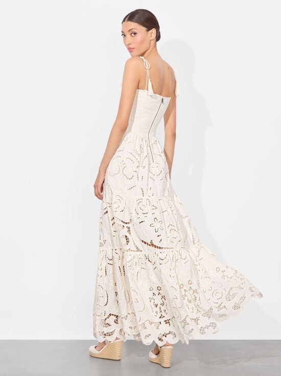 OFF WHITE-MARNA TIERED MAXI DRESS