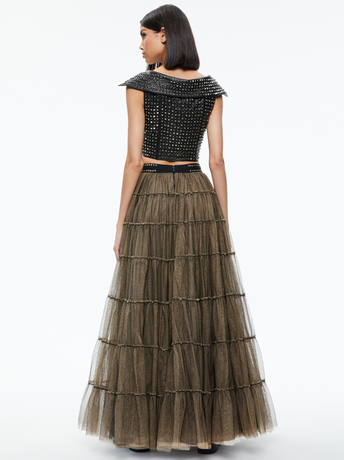 BLACK-DIGNA STUDDED MOTO TOP