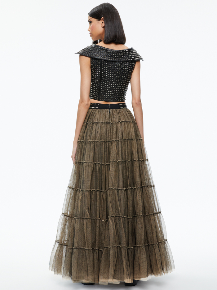 DIGNA STUDDED MOTO TOP - BLACK image 1 - Alice And Olivia