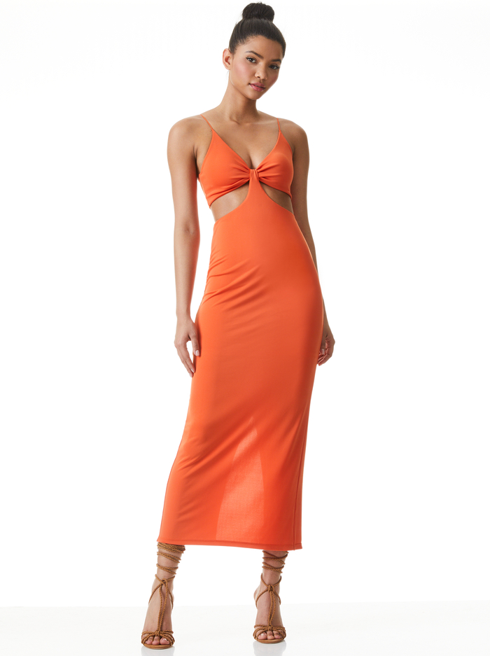 Havana Cut Out Maxi Dress In Sienna Alice And Olivia