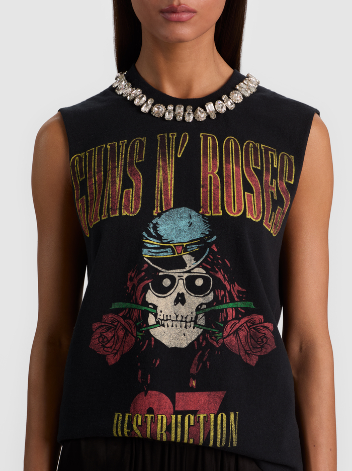MICAH EMBELLISHED MUSCLE TANK - GUNS N ROSES image 3 - ALICE + OLIVIA