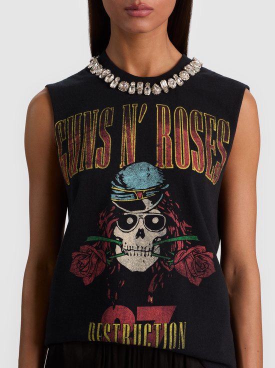 GUNS N ROSES-MICAH EMBELLISHED MUSCLE TANK