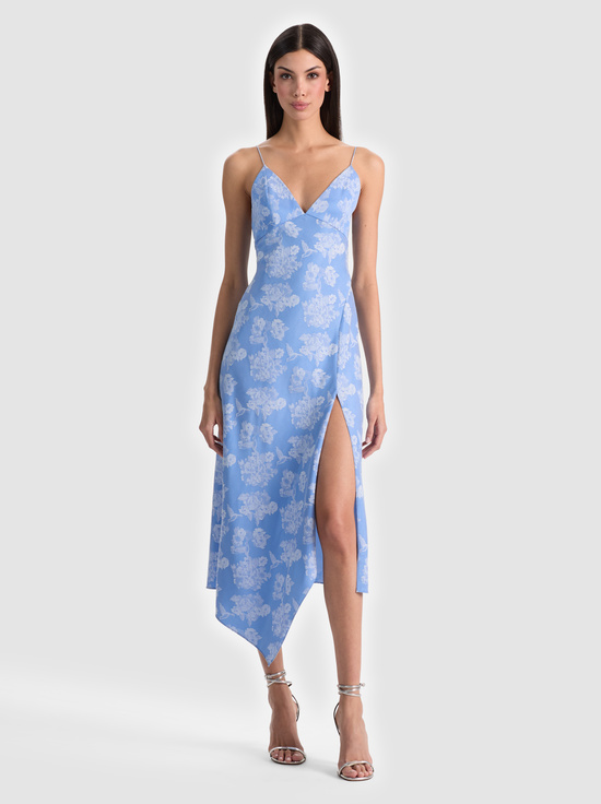CAROLINA BLUE-JULIETTA MIDI SLIP DRESS