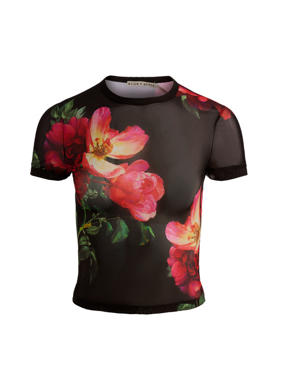 EMPRESS BLOOM BLACK-TESS TEE