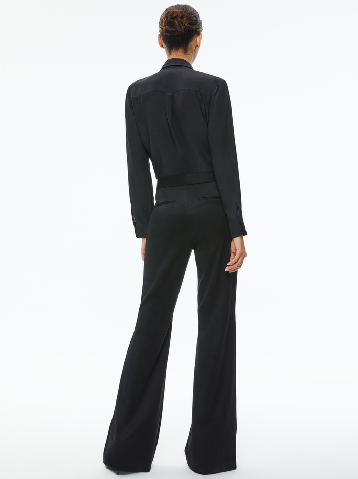 WILLA SILK BLOUSE - BLACK/BLACK image 1 - Alice And Olivia