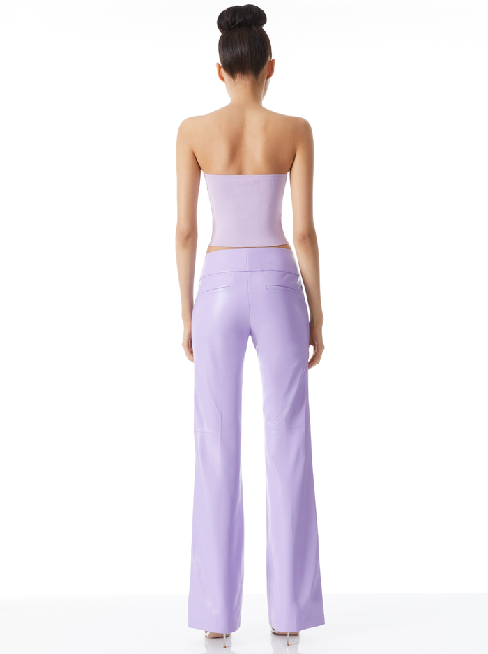 OLIVIA VEGAN LEATHER BOOTCUT PANT - LAVENDER image 1 - ALICE + OLIVIA