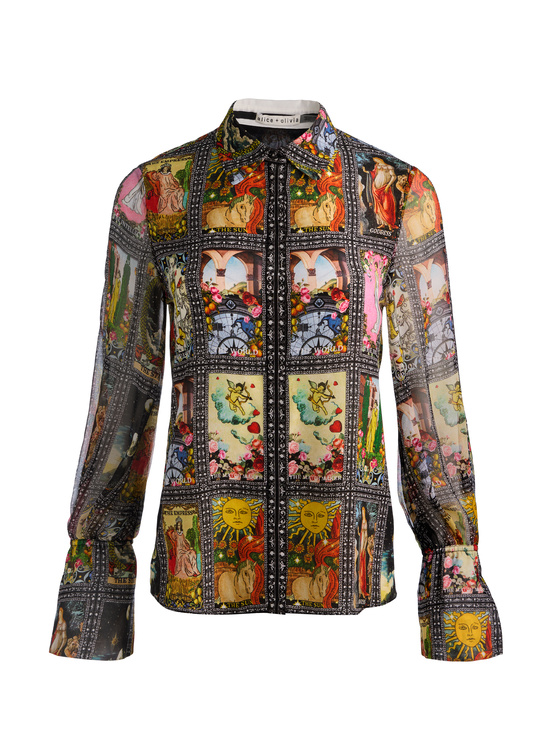 ENCHANTED TAROT-WAN BUTTON DOWN BLOUSE