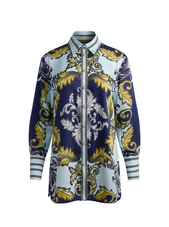 ANTIQUE SCROLL-LANE OVERSIZED BUTTON DOWN