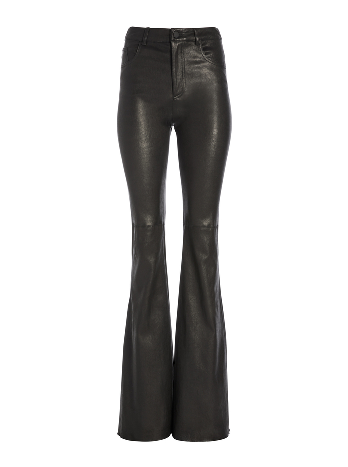 BRENT LEATHER BELL PANT - BLACK image 5 - Alice And Olivia