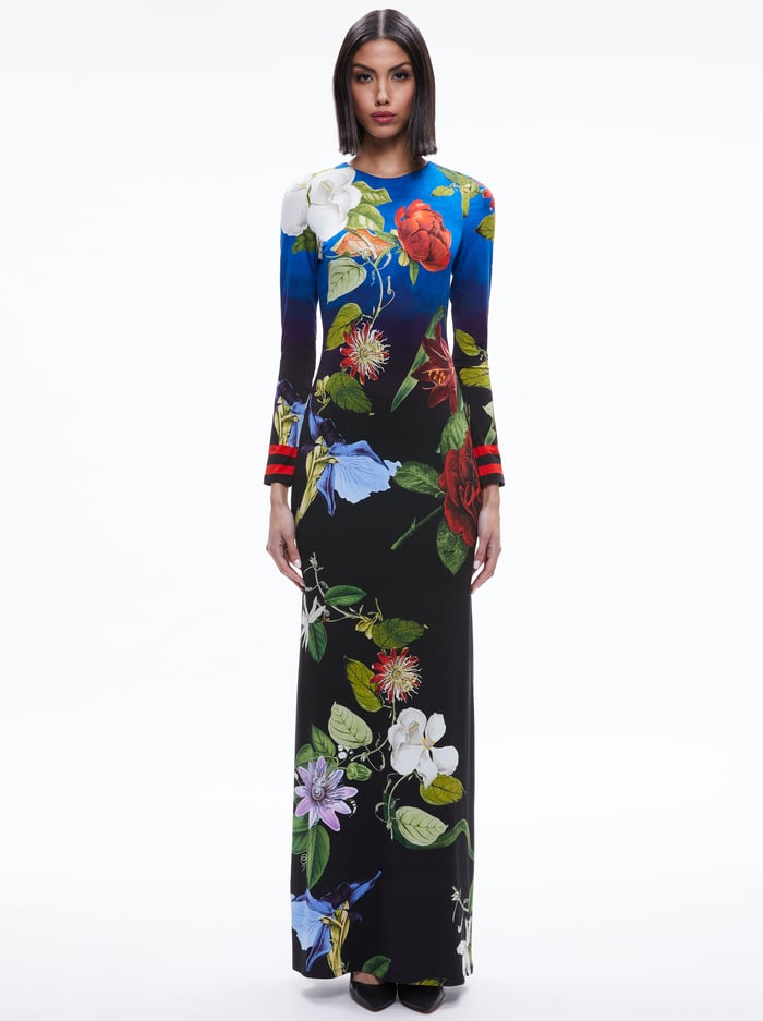 DELORA OPEN BACK MAXI DRESS - LUNCH DATE image 4 - Alice And Olivia