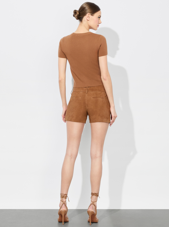 CADY SUEDE SHORT - CAMEL image 2 - Alice And Olivia