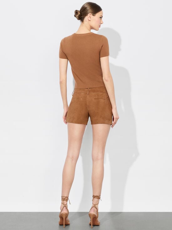 CAMEL-CADY SUEDE SHORT