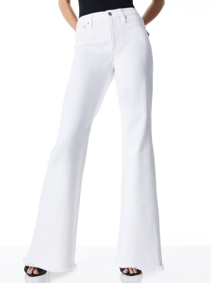 FABULOUS 70S BOOTCUT - WHITE - Alice And Olivia