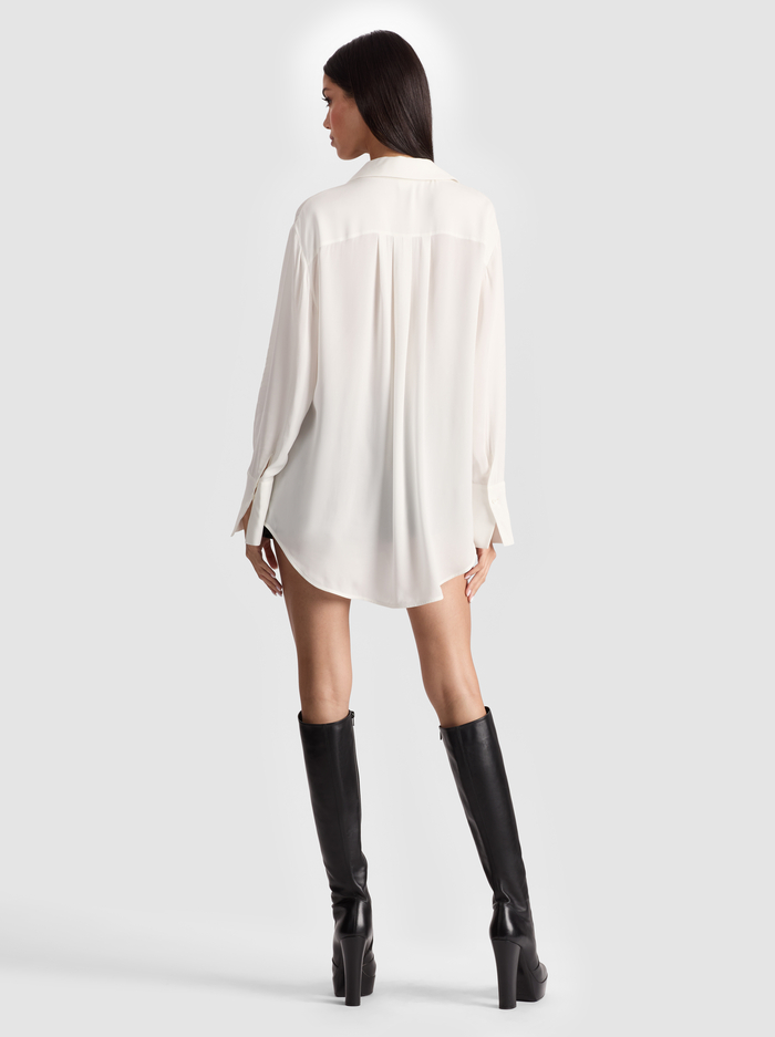 FINELY OVERSIZED BUTTON DOWN - OFF WHITE image 2 - Alice And Olivia