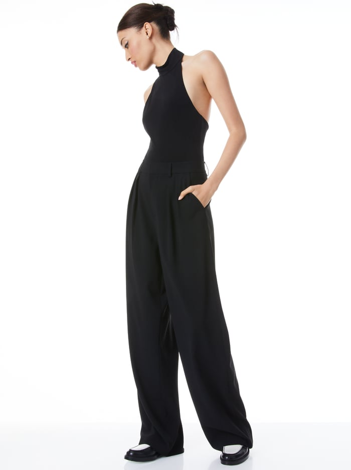 TAISHA TURTLENECK OPEN BACK BODYSUIT - BLACK image 4 - Alice And Olivia