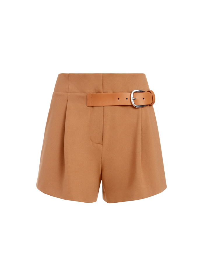 ADELINA BELTED SHORT - CAMEL image 5 - ALICE + OLIVIA