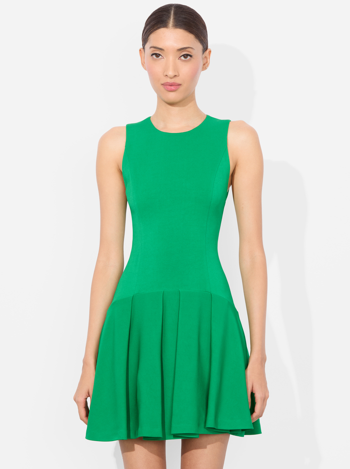 ADLEY DROP WAIST MINI DRESS - LIGHT EMERALD image 3 - Alice And Olivia
