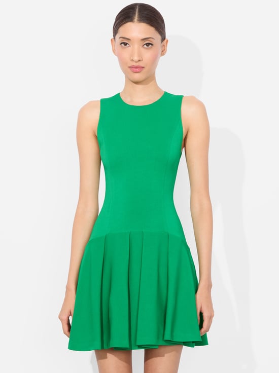 LIGHT EMERALD-ADLEY DROP WAIST MINI DRESS