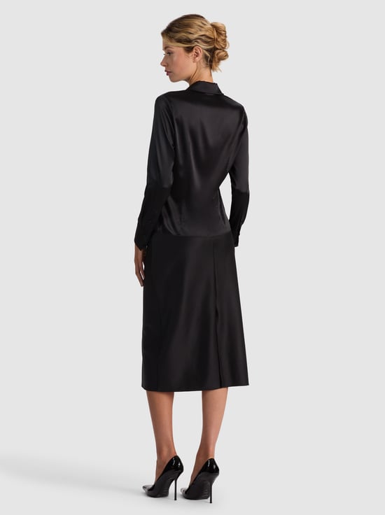 BLACK-WILLA SILK BLOUSE