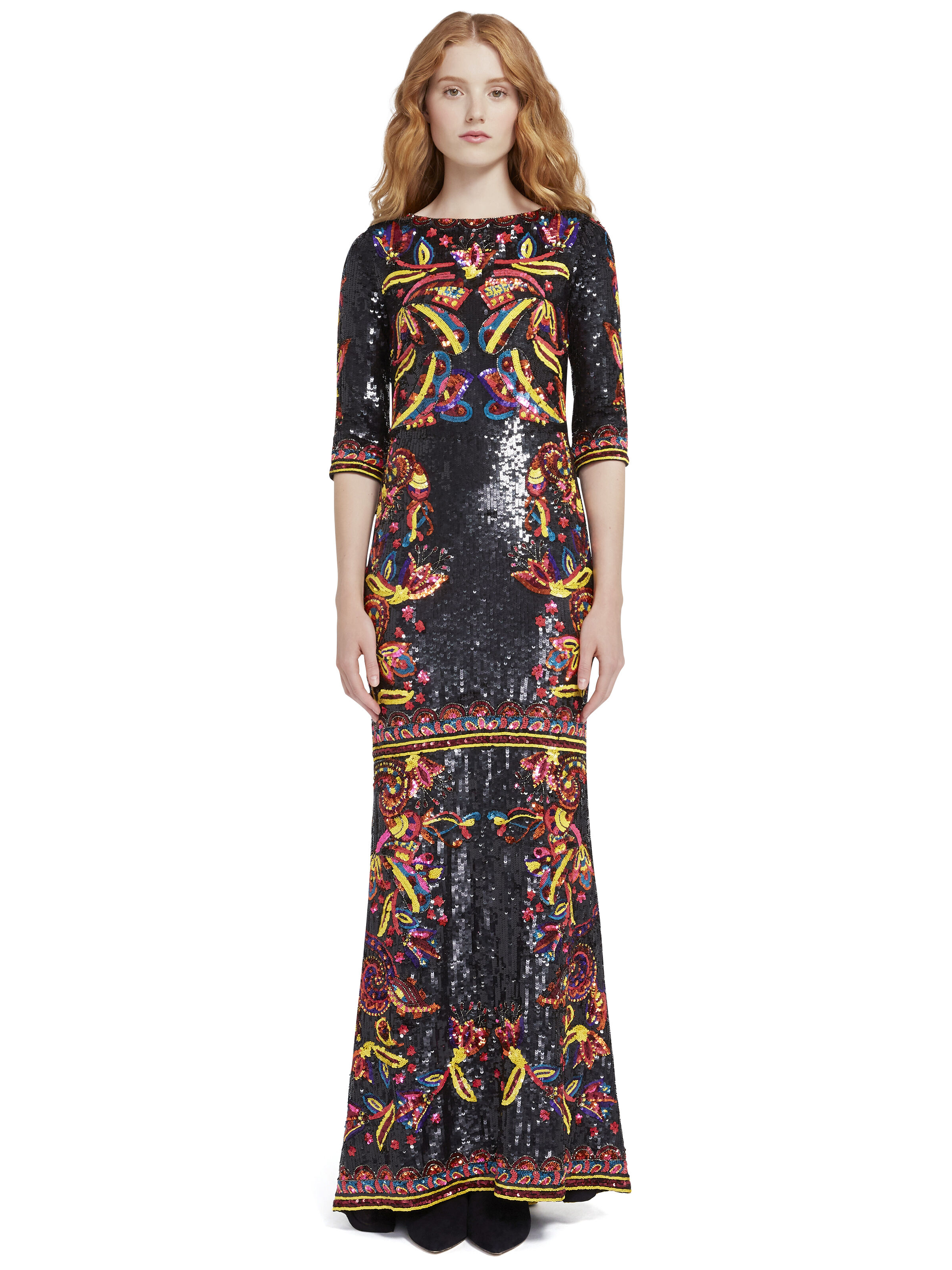 alice and olivia black sequin dress