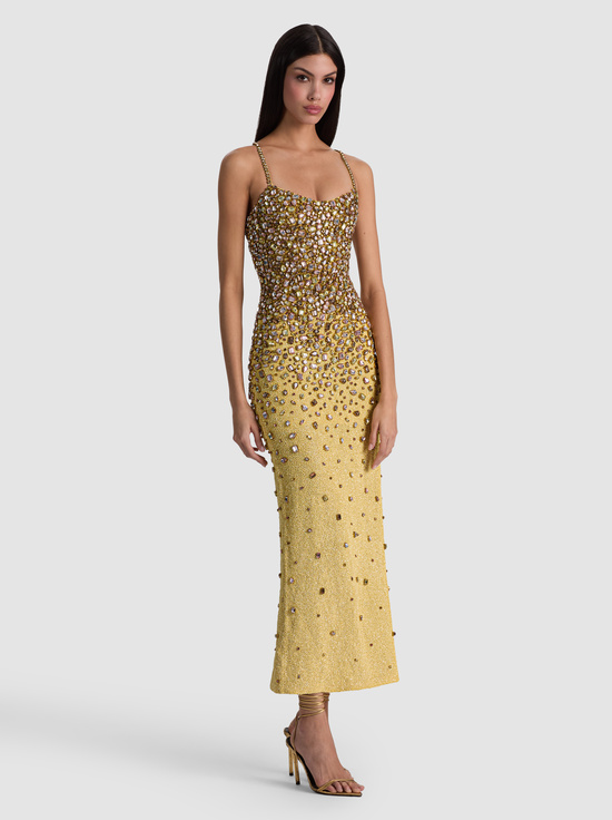 BUTTER-NINA EMBELLISHED MIDI GOWN
