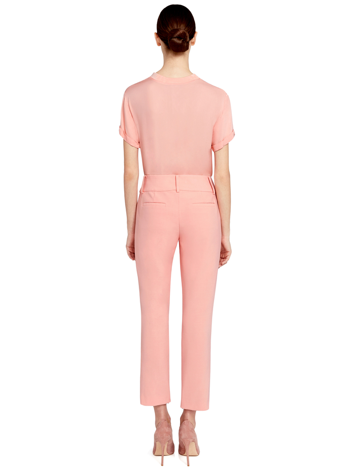 JANN ROLL SLEEVE BOXY TEE - BLUSH image 2 - Alice And Olivia