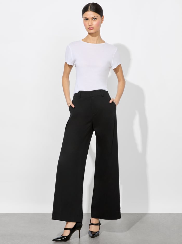 DAN CROPPED CHINO PANT - BLACK image 4 - Alice And Olivia