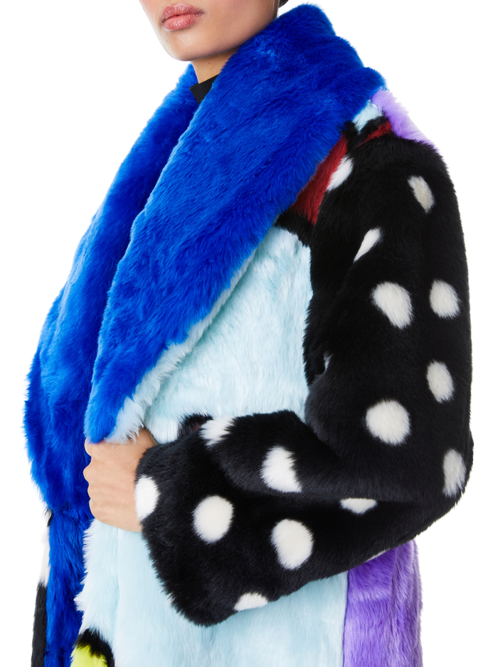 YETTA FAUX FUR COAT - WILD STACE/MULTI image 3 - Alice And Olivia