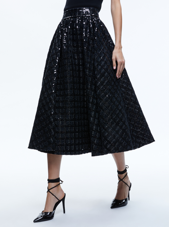 NILDA VOLUMINOUS SKIRT - BLACK - Alice And Olivia