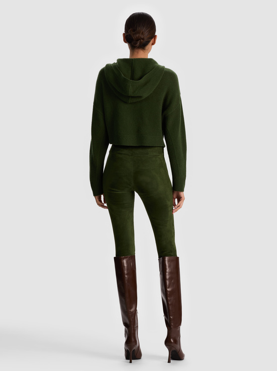 DARK OLIVE-OLIVIA SUEDE LEGGING