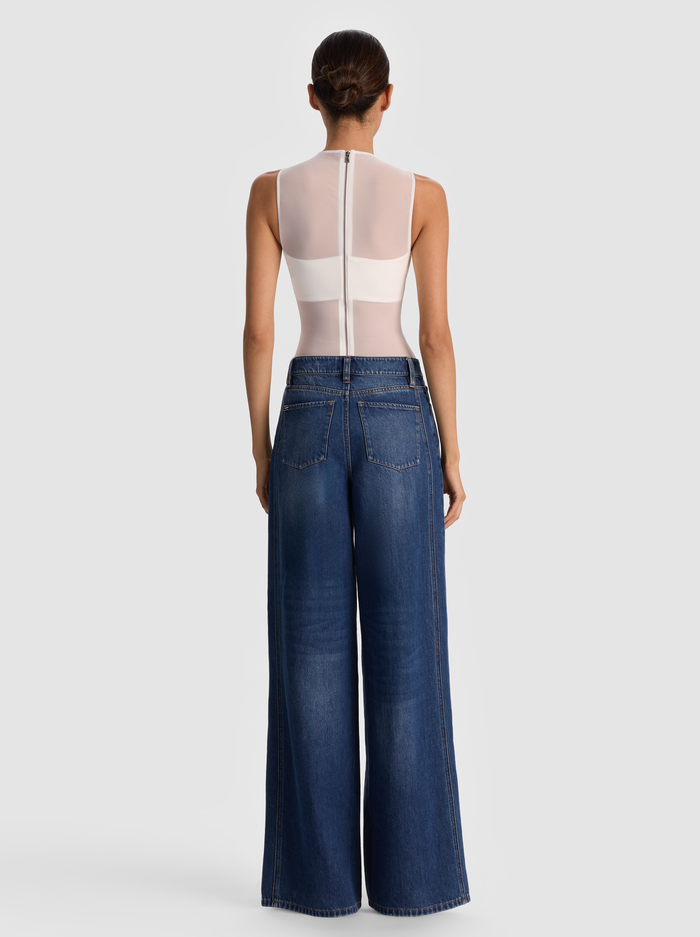 BANDEAU SLEEVELESS BODYSUIT - OFF WHITE image 2 - ALICE + OLIVIA