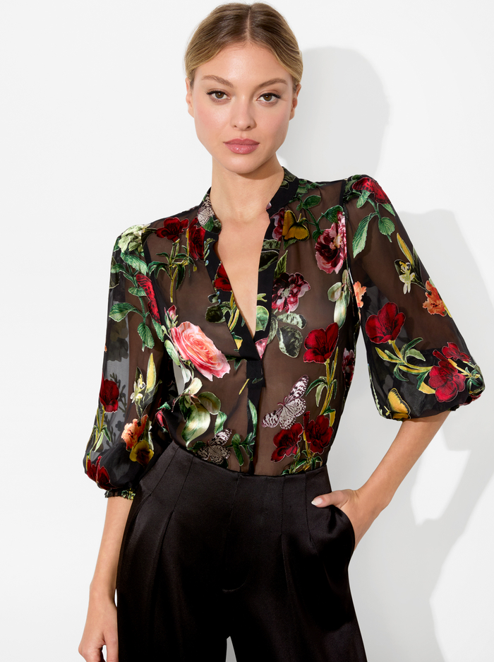 SHEILA BLOUSE - IN THE WIND FLORAL - Alice And Olivia