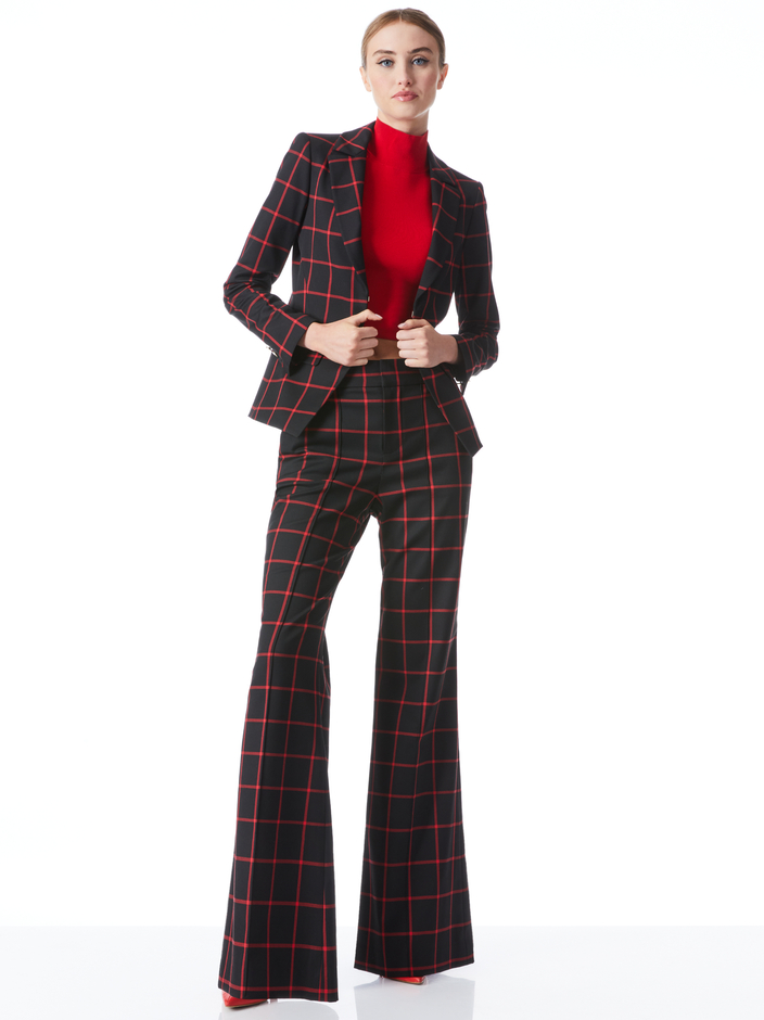 MYA NOTCH COLLAR BLAZER + DYLAN HIGH WAISTED WIDE LEG PANT - 