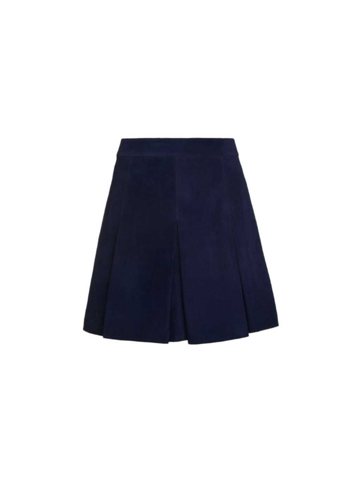 LEE SUEDE MINI SKIRT - NAVY image 5 - Alice And Olivia