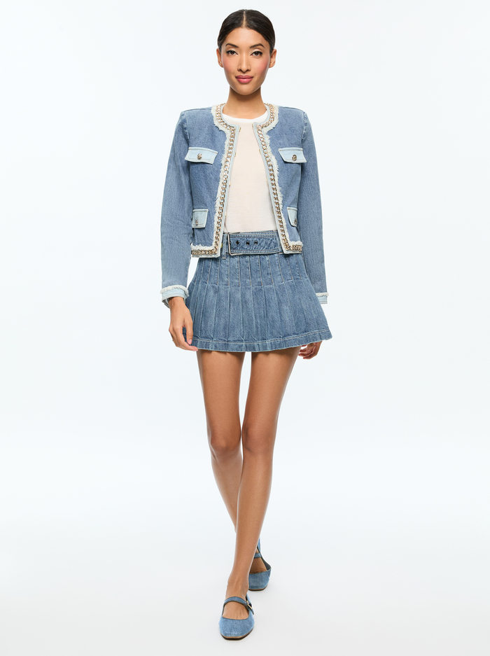 LANDON DENIM JACKET - AVERY BLUE image 1 - Alice And Olivia