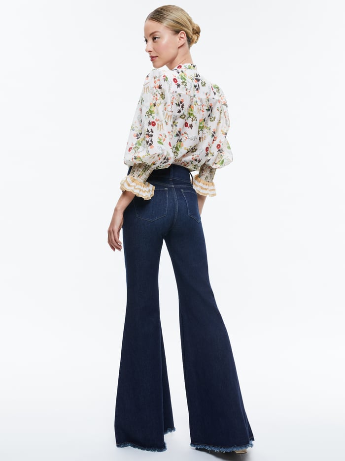 ILAN BUTTON FRONT BLOUSE - BLUSH KISS VANILLA image 2 - Alice And Olivia