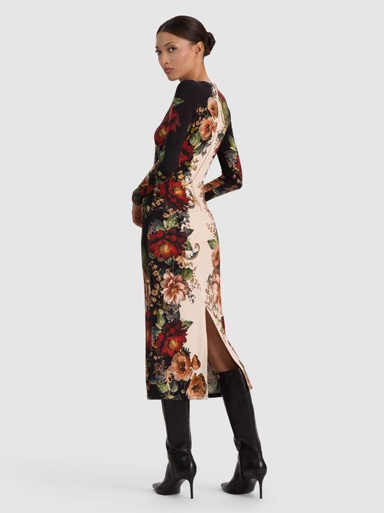 FLORAL RADIANCE-DELORA MIDI DRESS