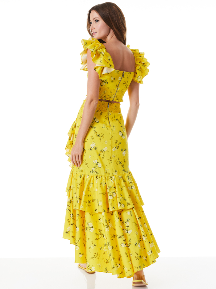 CRISTINA WRAP RUFFLE SKIRT - ESCAPE DITSY SUNBEAM image 1 - ALICE + OLIVIA