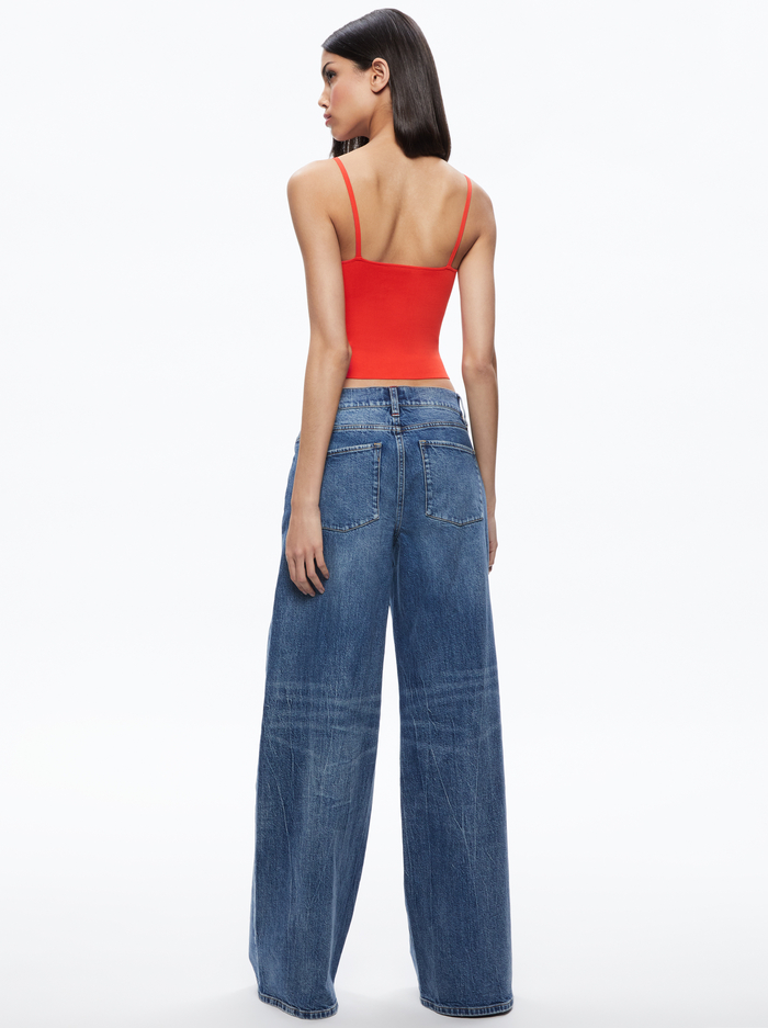 RHONA TWIST FRONT TANK - CHILI PEPPER image 1 - Alice And Olivia