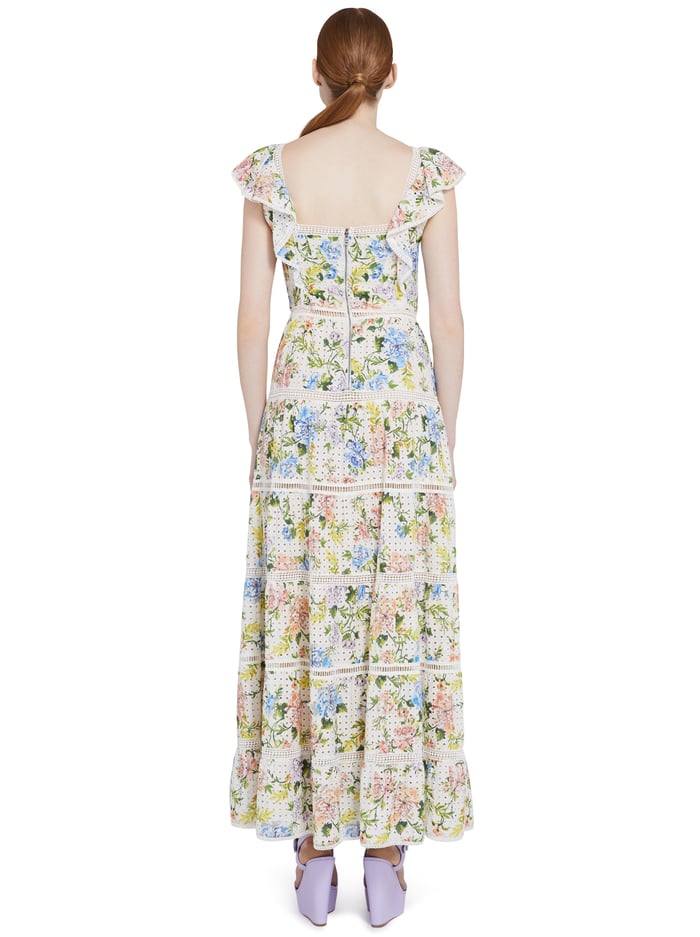 ILANA FLORAL RUFFLE MAXI DRESS - GARDENIA image 1 - Alice And Olivia