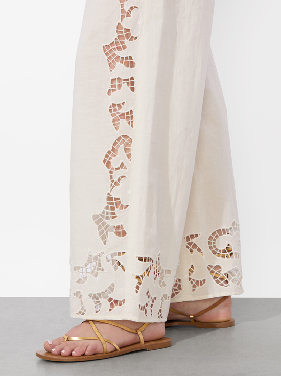 OFF WHITE-TANYA EYELET PULL ON PANT