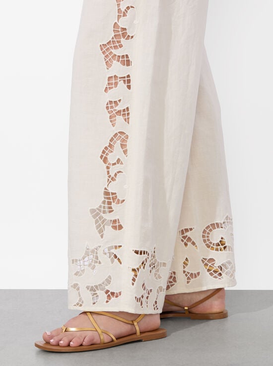 OFF WHITE-TANYA EYELET PULL ON PANT