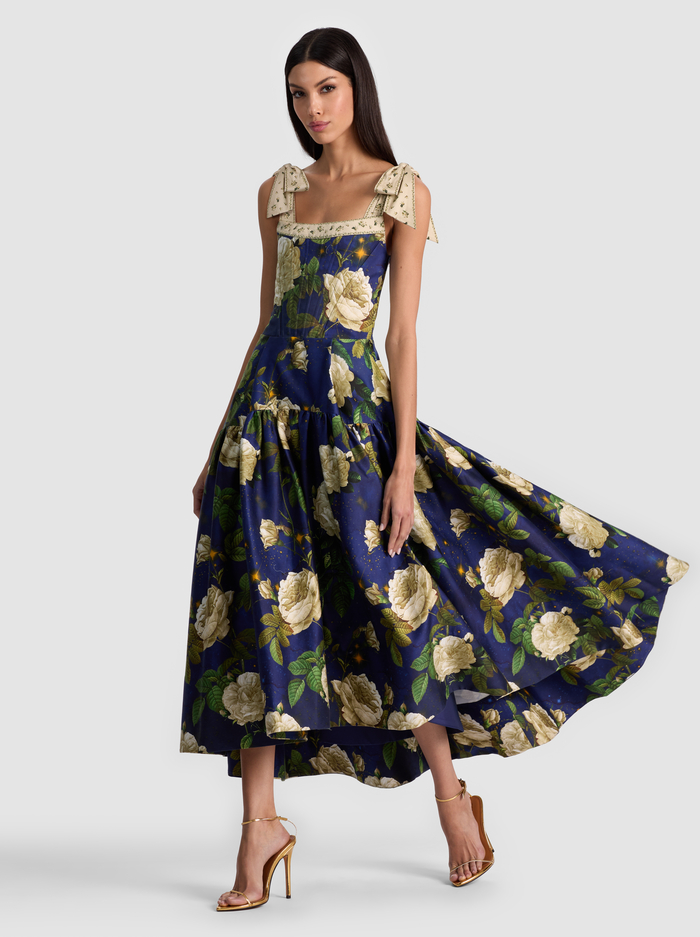 ROSALEE MIDI DRESS - TWILIGHT EDEN image 3 - Alice And Olivia